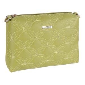 metro faux leather premium zipper casual sling bag for women